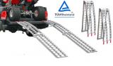 Serrated cross rung folding aluminium loading ramp